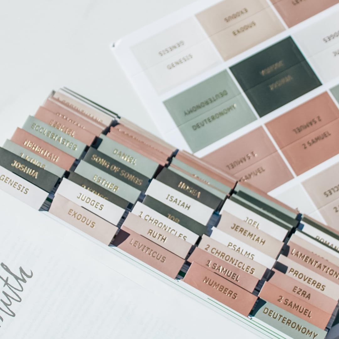 Laminated Bible Tabs, Earth Tone, Gold foil