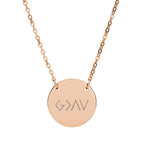 God is greater than the highs and lows Engraved Disc Pendant