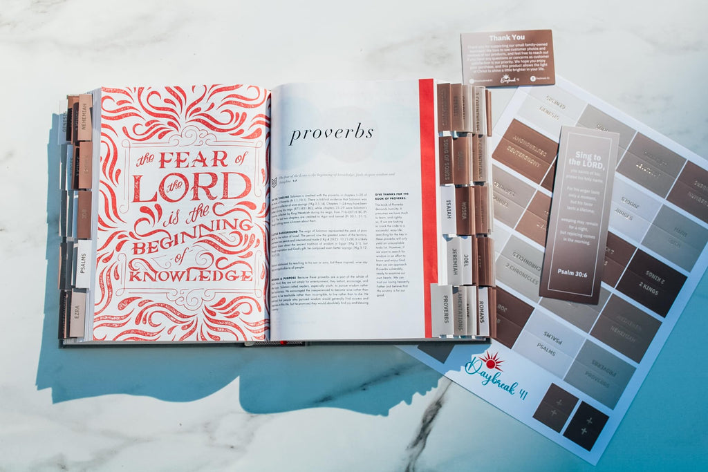 Laminated Bible Tabs, Earth Tone, Gold foil