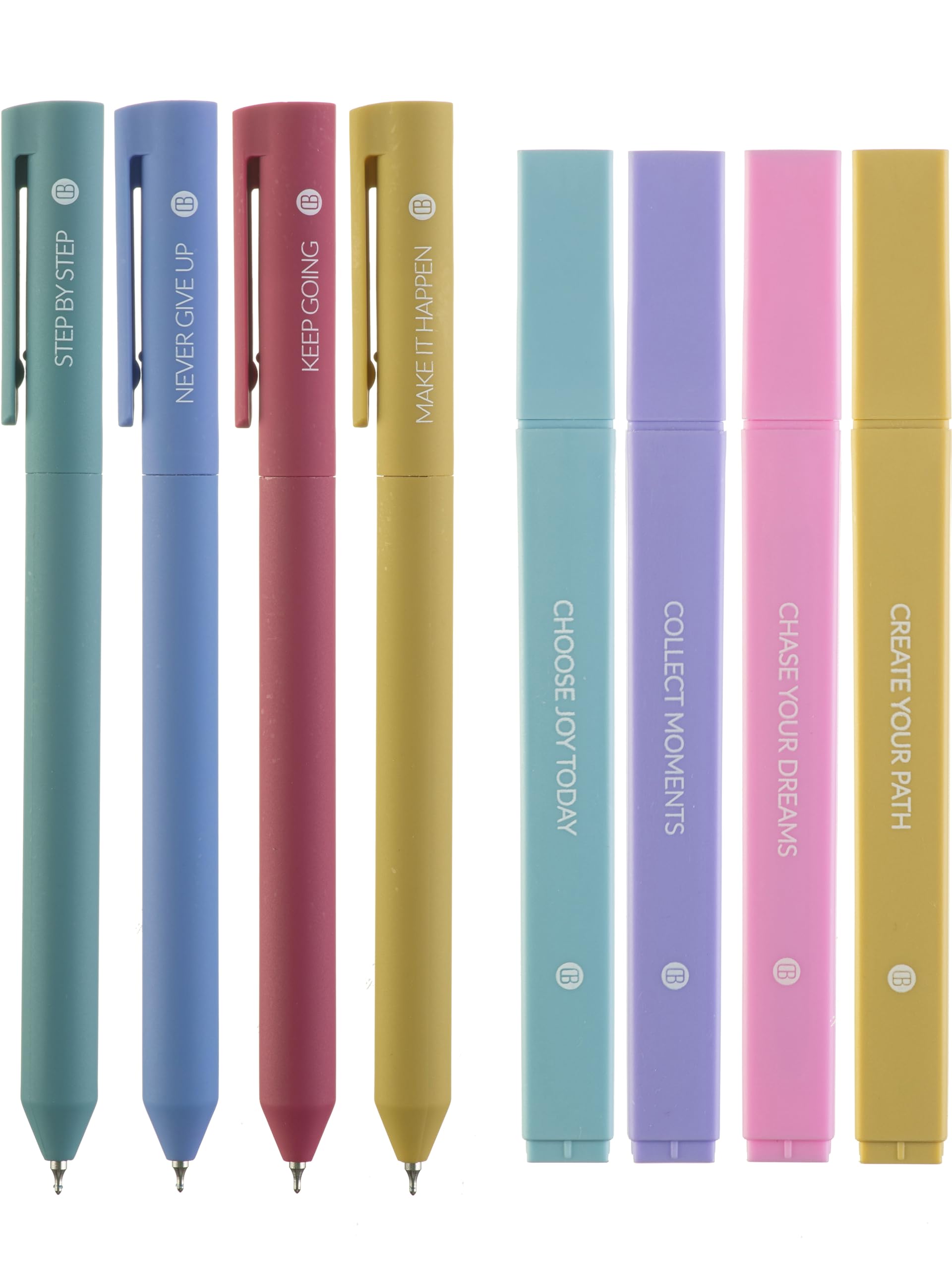 DIVERSEBEE Aesthetic Highlighters and Gel Pens, 8 pack