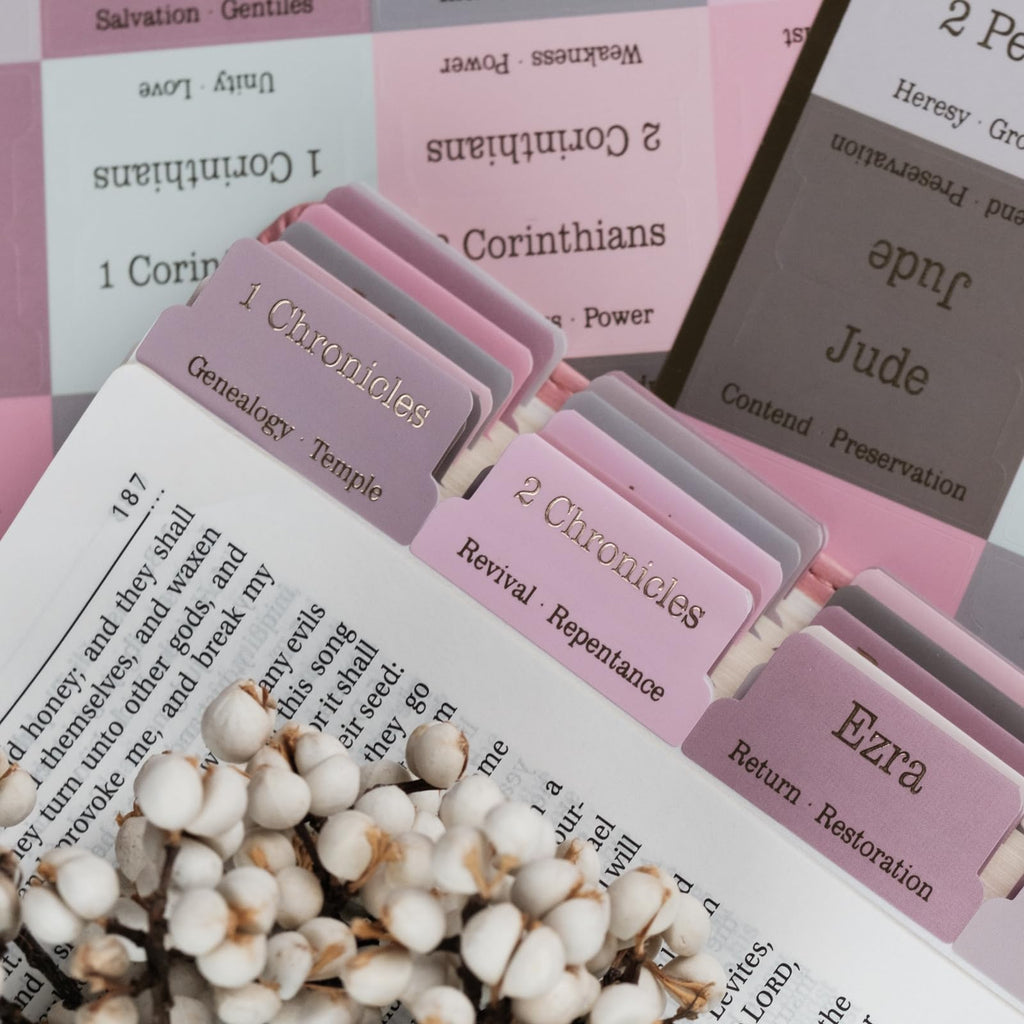 Bible Tabs (Blue and Floral)