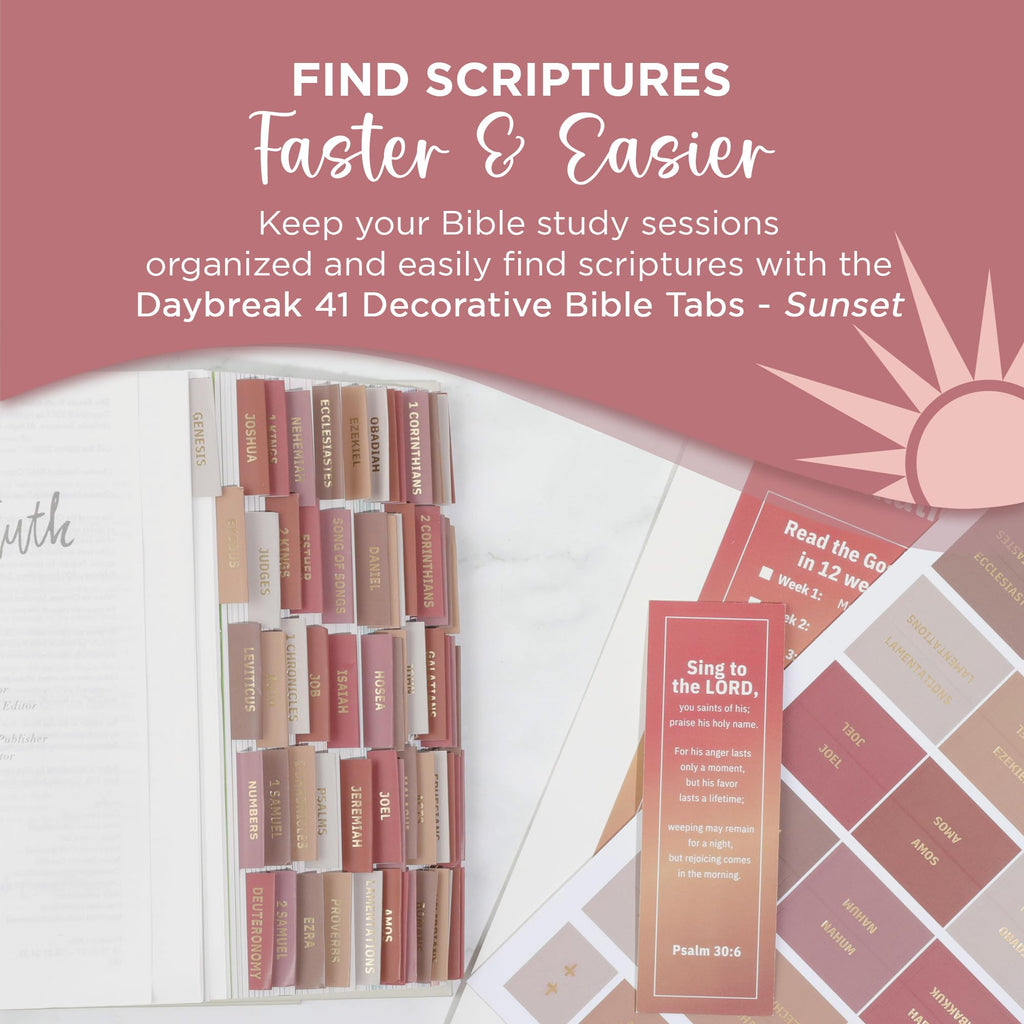 Laminated Bible Tabs, Earth Tone, Gold foil