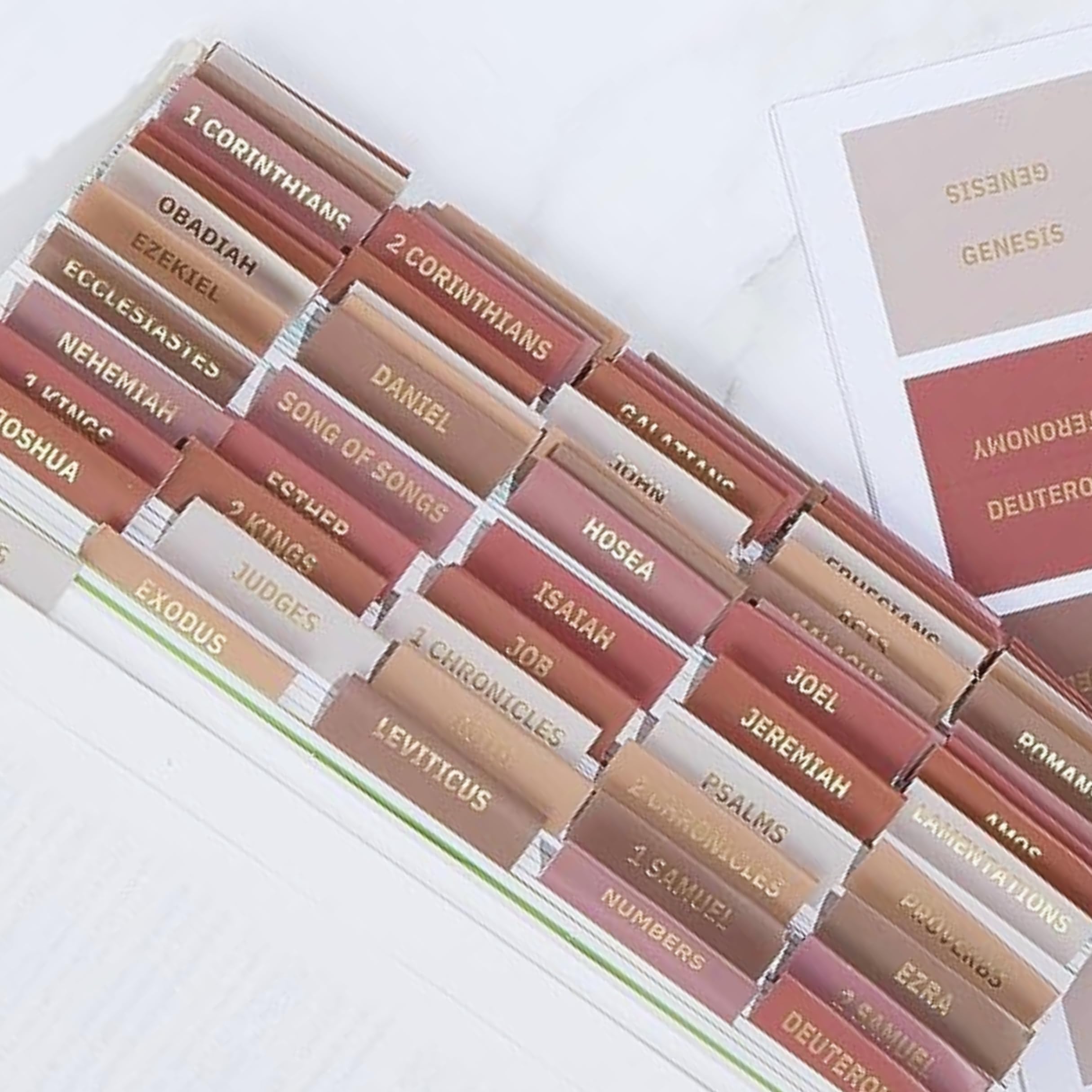 Laminated Bible Tabs, Earth Tone, Gold foil