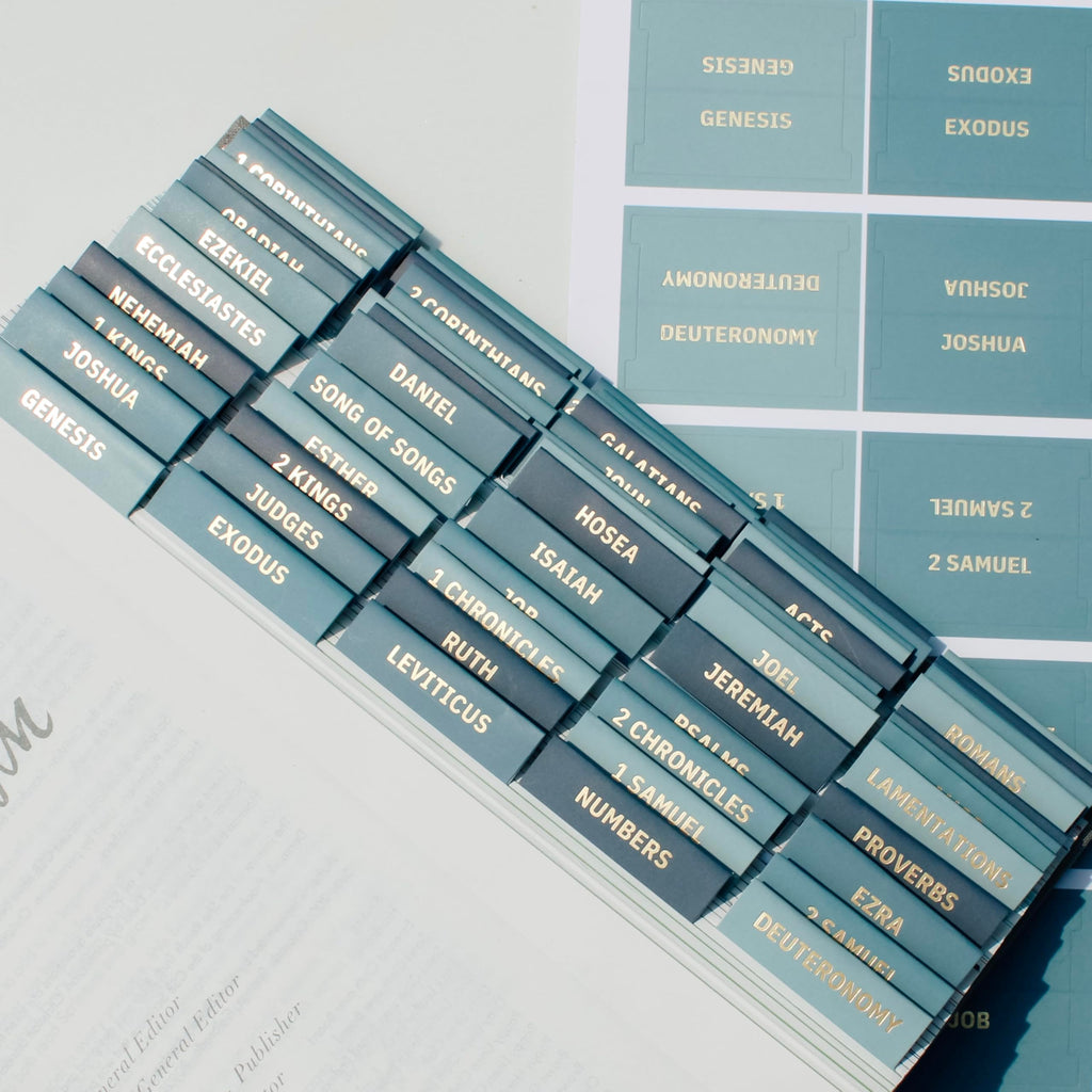 Laminated Bible Tabs, Earth Tone, Gold foil