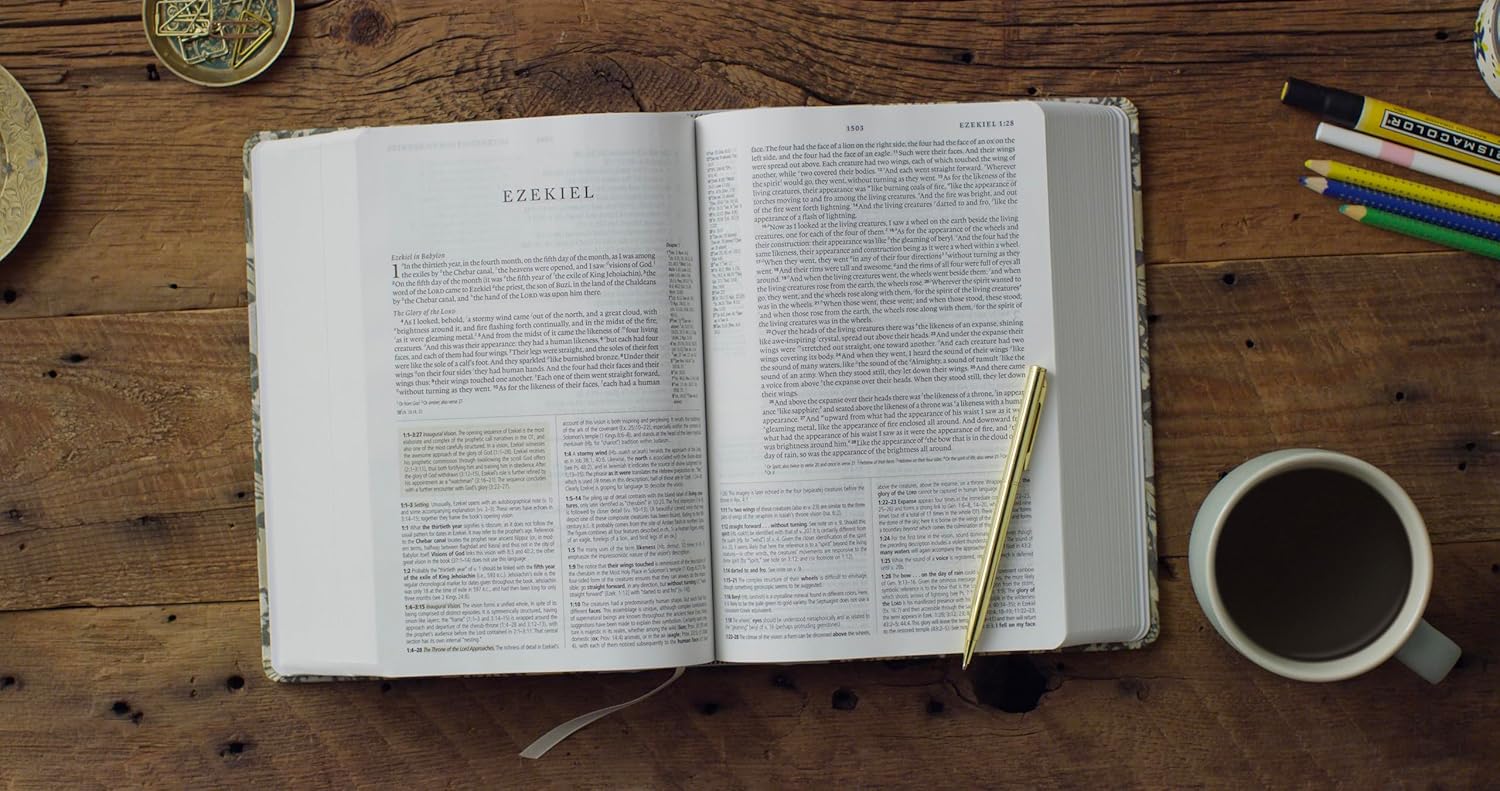 ESV Study Bible floral cloth cover