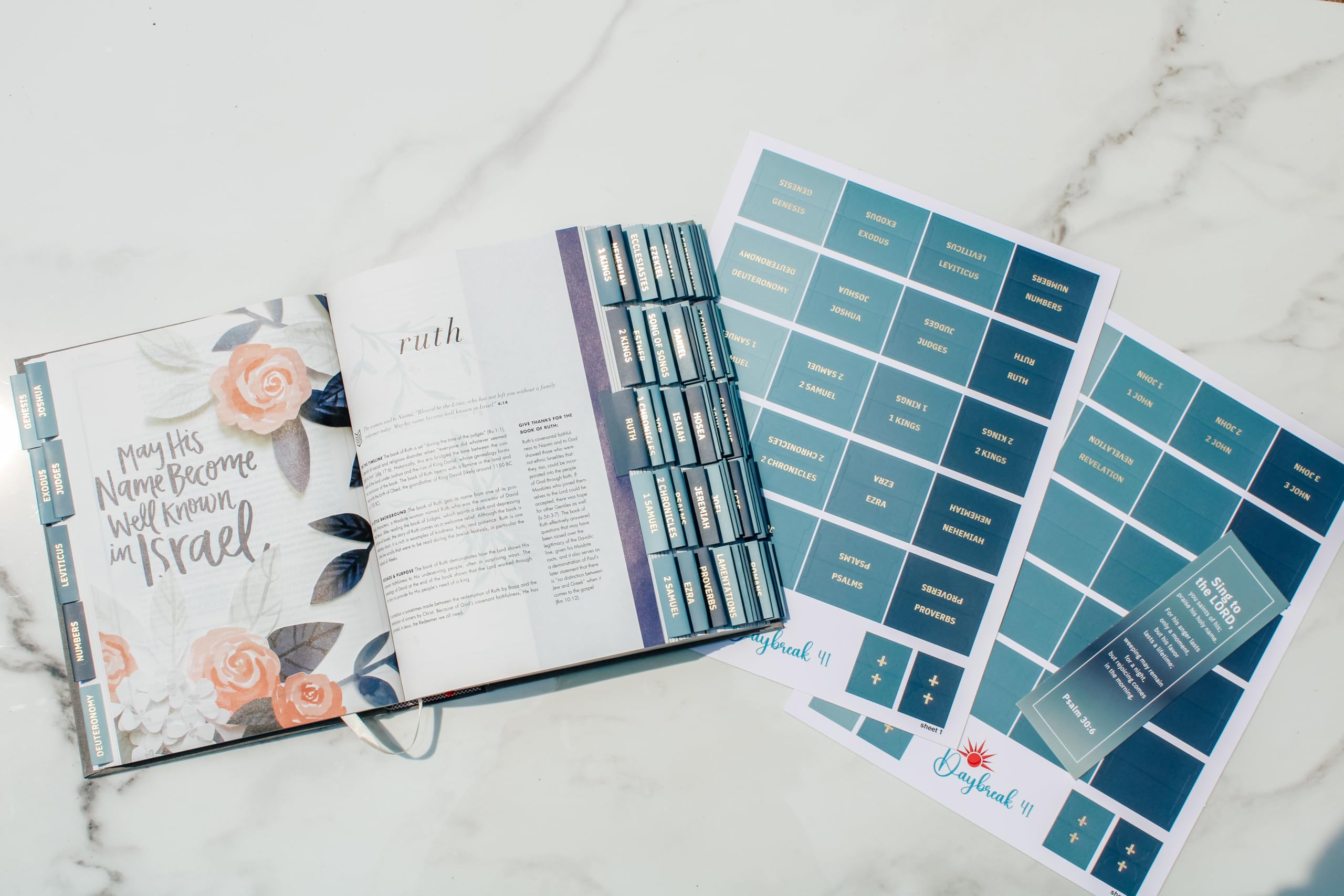 Laminated Bible Tabs, Earth Tone, Gold foil