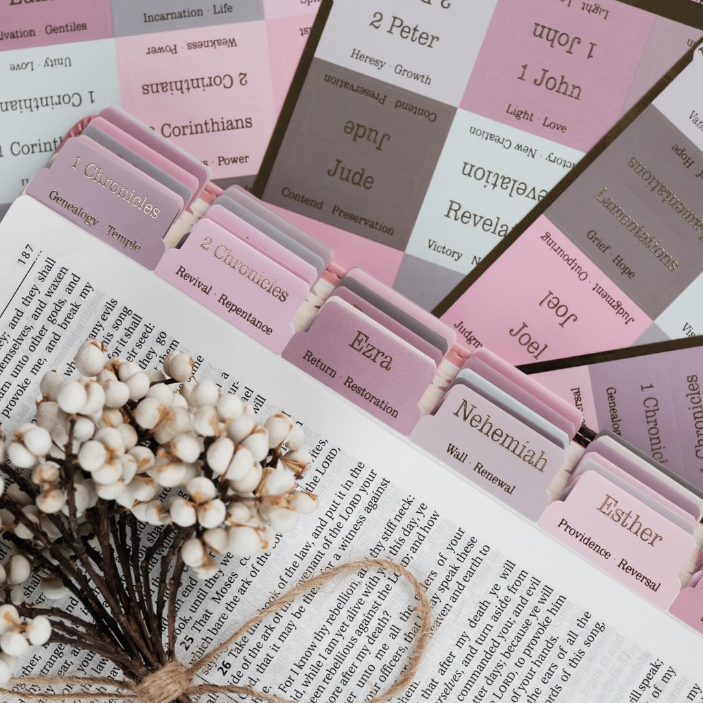 Bible Tabs (Blue and Floral)