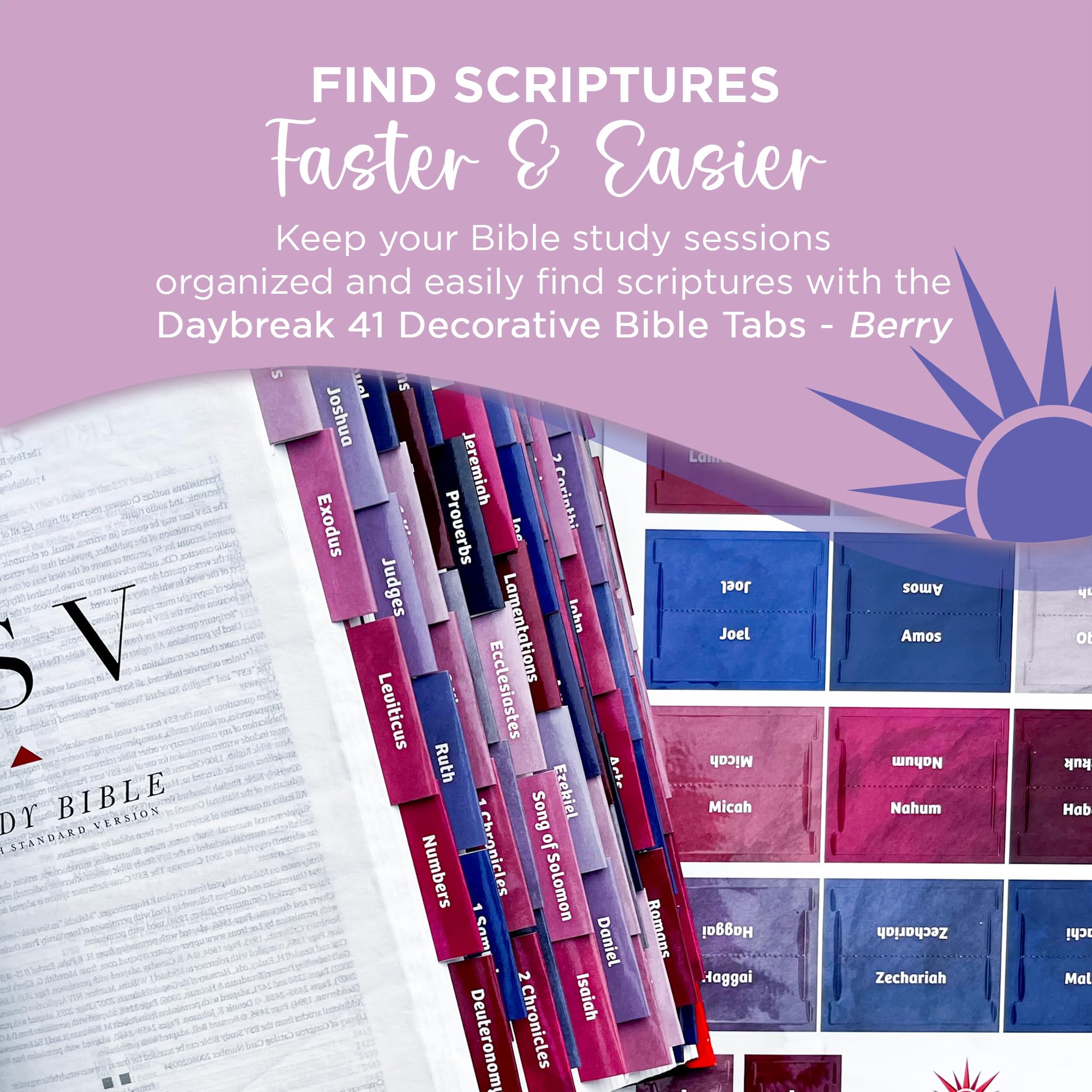 Laminated Bible Tabs, Earth Tone, Gold foil