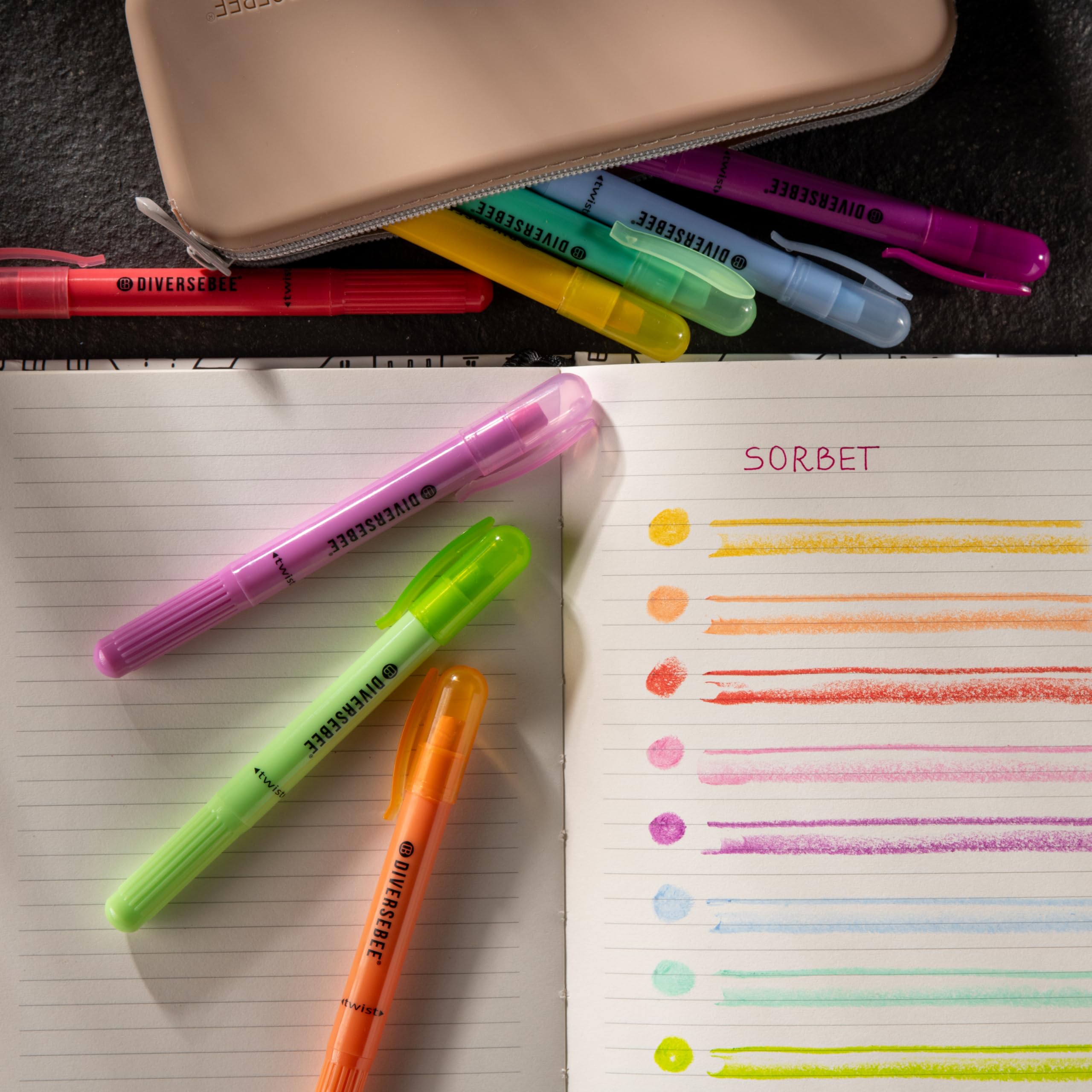 DIVERSEBEE Bible Highlighters, 8 pack