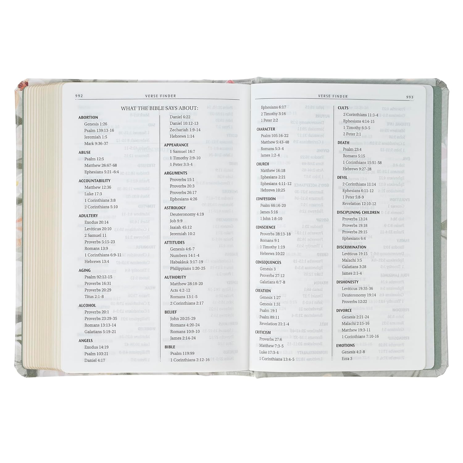KJV Holy Bible, Gray Floral
