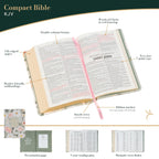 KJV Holy Bible, Gray Floral