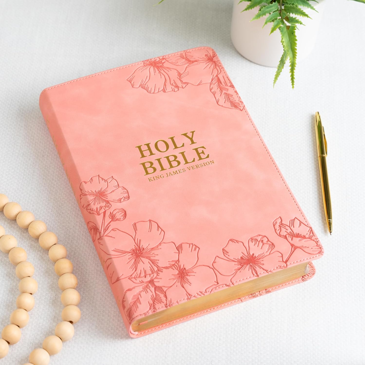 KJV Soft Pink Floral bible