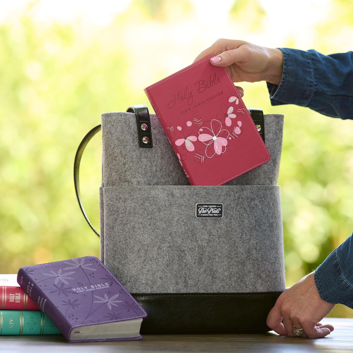 KJV Holy Bible, Compact Large Print Faux Leather Red Letter Edition Ribbon Marker, King James Version, Ballet Pink (KJV Compact LP Editions)