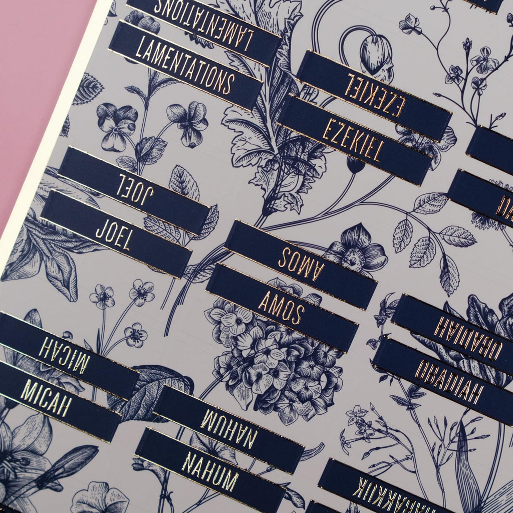 Bible Tabs (Blue and Floral)