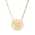 She did her best, and God did the rest Engraved Circle Necklace