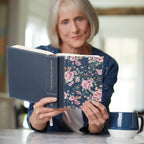 NKJV, Journal the Word Bible, Cloth over Board, Gray Floral, Red Letter, Comfort Print: Reflect, Journal, or Create Art Next to Your Favorite Verses