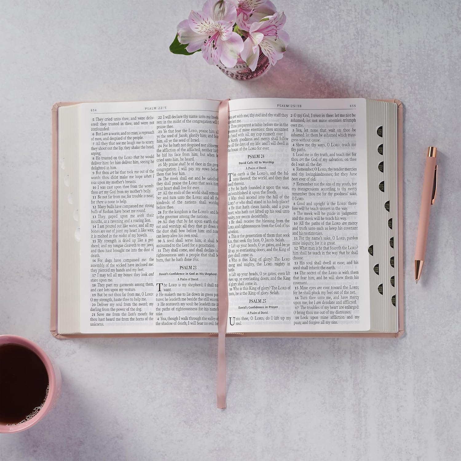 KJV Holy Bible, Blush Pink