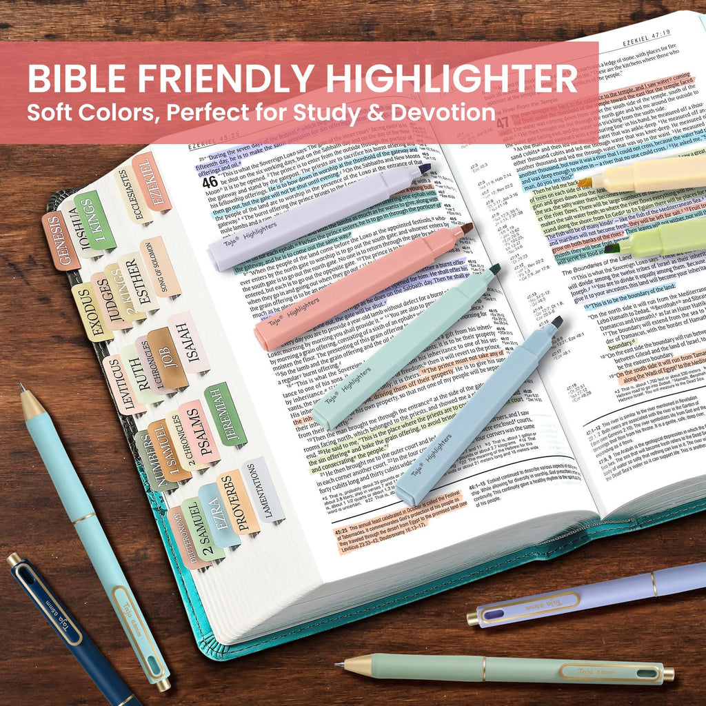 Taja Bible Highlighters and Pens Set No Bleed